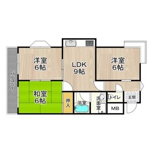 2LDK 間取り図
