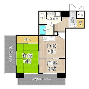 2LDK 間取り図