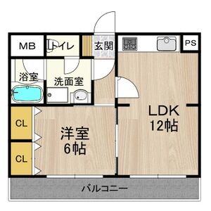 1LDK 間取り図
