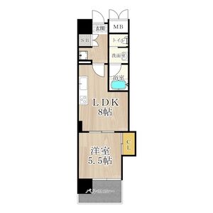 1LDK 間取り図
