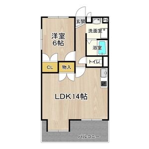1LDK 間取り図
