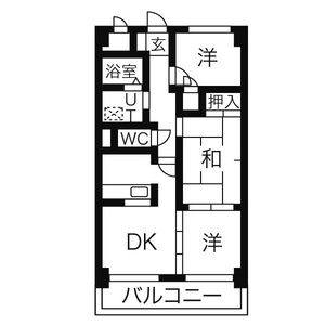 3DK 間取り図