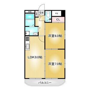 2LDK 間取り図