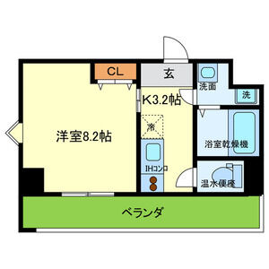 1K 間取り図