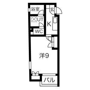 1K 間取り図