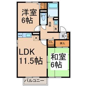 2LDK 間取り図