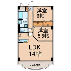 2LDK 間取り図