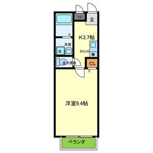1K 間取り図