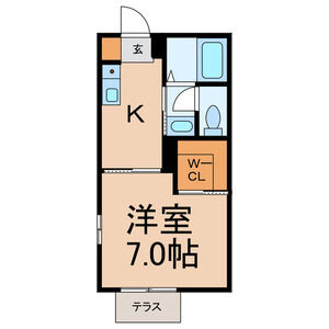 1K 間取り図