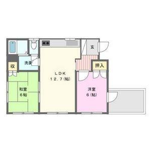 2LDK 間取り図