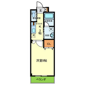 1K 間取り図