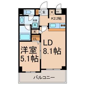 1LDK 間取り図