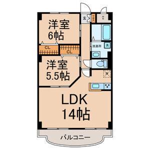 2LDK 間取り図