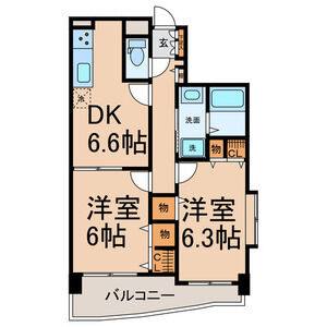 2DK 間取り図