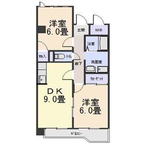 2DK 間取り図