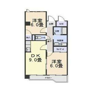 2DK 間取り図
