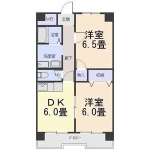 2DK 間取り図