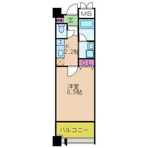 1K 間取り図