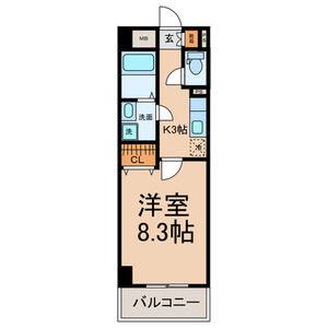1K 間取り図