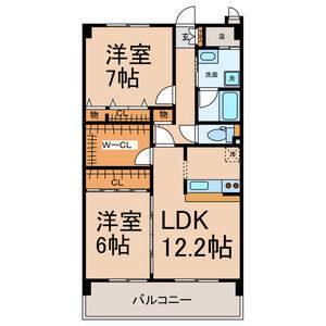 2LDK 間取り図
