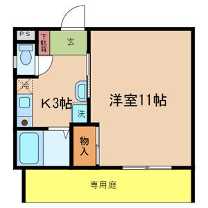 1K 間取り図