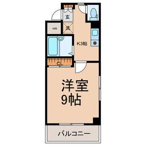 1K 間取り図