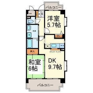 2DK 間取り図