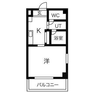 1K 間取り図
