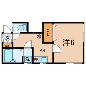 1K 間取り図