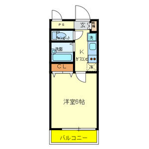 1K 間取り図