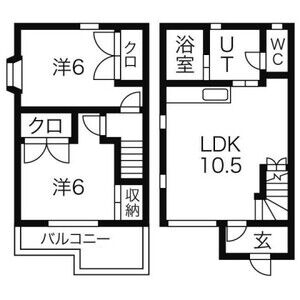 2LDK 間取り図