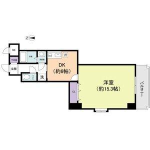 1DK 間取り図