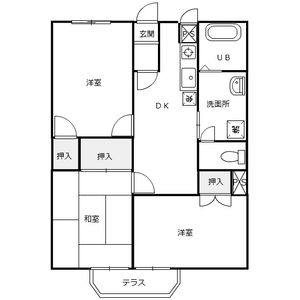 3DK 間取り図