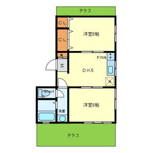 2DK 間取り図
