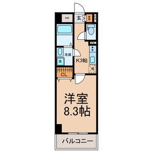 1K 間取り図