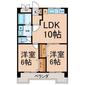 2LDK 間取り図