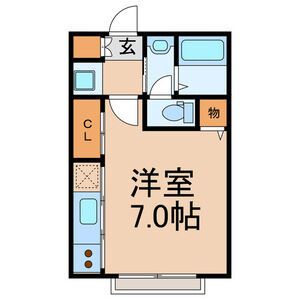 1K 間取り図