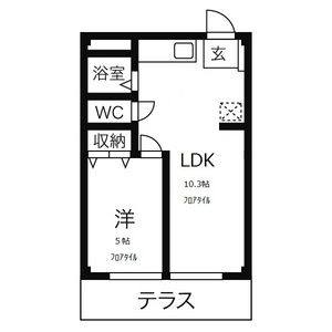 1LDK 間取り図