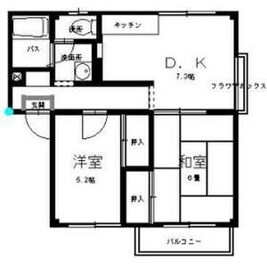 2DK 間取り図