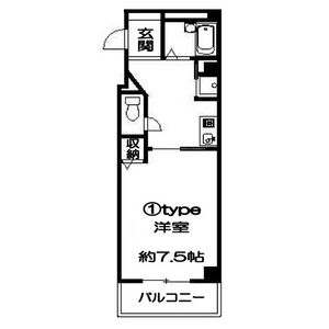 1K 間取り図