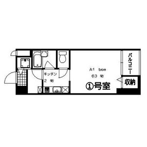 1K 間取り図