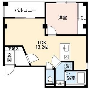 1LDK 間取り図