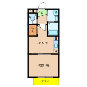 1DK 間取り図