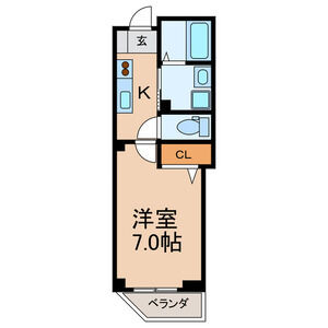 1K 間取り図