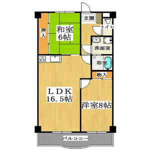 2LDK 間取り図
