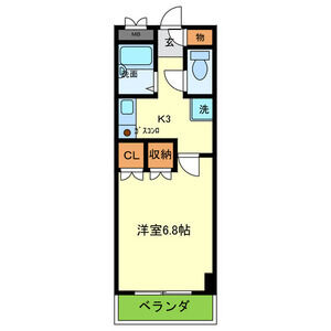 1K 間取り図