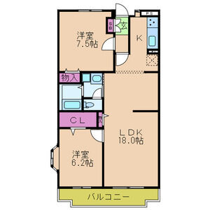 2LDK 間取り図