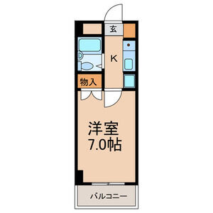 1K 間取り図