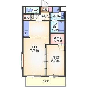 1LDK 間取り図