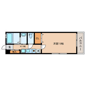 1K 間取り図
